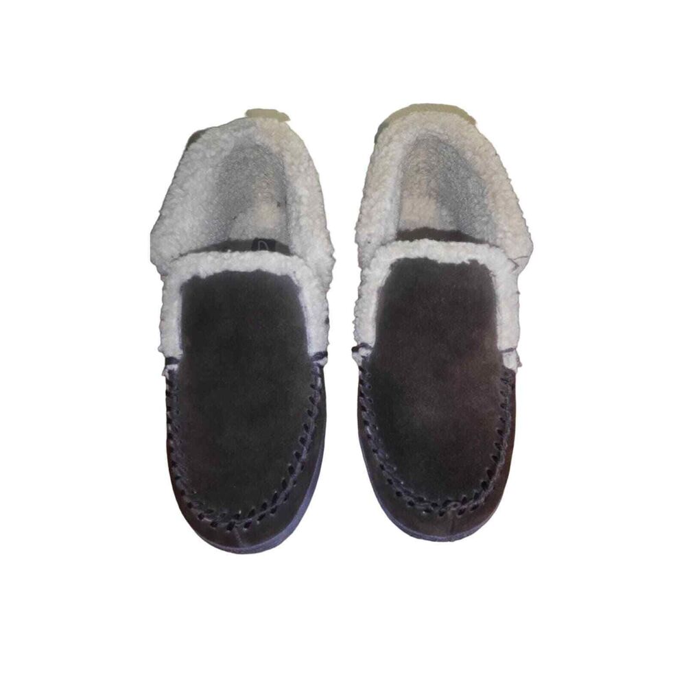 Clarks Brown Leather Fur Detailed slip on Mens 10